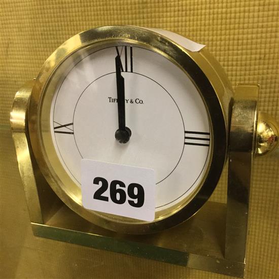 Tiffany & Co brass clock